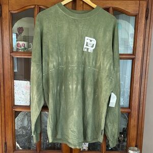Large Green Tie dye Walt Disney World Spirit Jersey NWT
